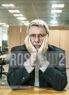 Giuseppe Di Piazza, italian journalist,writer,photographer, pictured at Corriere della Sera.Hes Director of Corriere dellInnovazione, author of numerous book as Un uomo molto cattivoBompiani,I quattro canti di Palermo,Fango ©Grazia Ippolito/Rosebud2