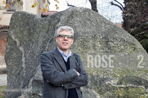 Giuseppe Lupo, italian writer, author of numerous books such asViaggiatore di nuvole  Lalbero di stanzepublished by Marsilio, scholar of italian literature at Università Cattolica in Milano and Brescia, pictured in Merate (Lecco) ©Grazia Ippolito/Rosebud2