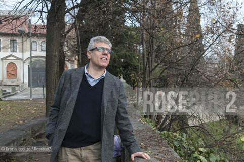 Giuseppe Lupo, italian writer, author of numerous books such asViaggiatore di nuvole  Lalbero di stanzepublished by Marsilio, scholar of italian literature at Università Cattolica in Milano and Brescia, pictured in Merate (Lecco) ©Grazia Ippolito/Rosebud2