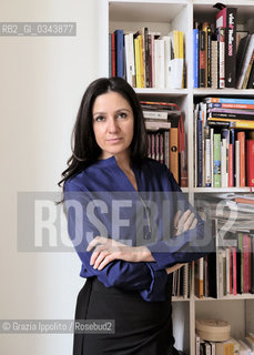 Elena Ghiretti, writer, author of Lintelligenza della specie, architect,brand strategist, trend forecast, pictured in her house in Milano ©Grazia Ippolito/Rosebud2