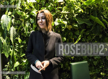 Elif Shafaq,scrittrice iraniana, autrice di numerosi libri,La bastarda di Istanbul,La casa dei quattro ventiLe tre figlie di Eva,fotografata a Milano durante Bookcity ©Grazia Ippolito/Rosebud2