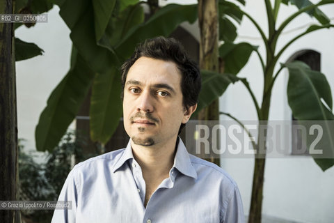 Peppe Fiore, neapolitan writer, author of La futura classe dirigente, Nessuno è indispensabile,in may 2017 a new novel , pictured in his house in Rome. ©Grazia Ippolito/Rosebud2