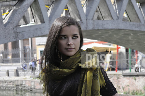 Raffaella Silvestri, author of La distanza da Elsinki2014 and La fragilità delle certezze” february 2017, pictured in Milano, Navigli. ©Grazia Ippolito/Rosebud2