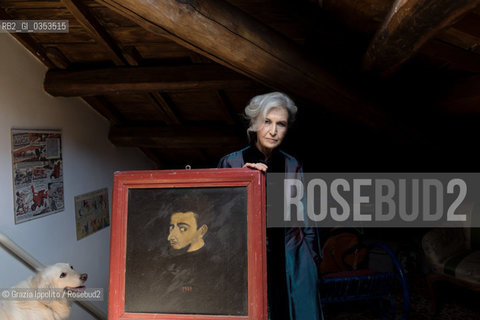 Barbara Alberti, writer, journalist, screenplayer, author of numerous books such as ˜Non mi vendere mamma, Riprendetevi  la faccia pictured in her house in Rome, on 21/06/2017 ©Grazia Ippolito/Rosebud2