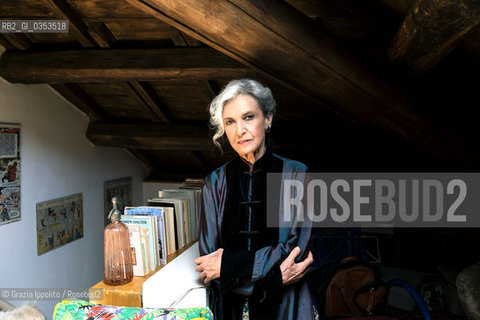 Barbara Alberti, writer, journalist, screenplayer, author of numerous books such as ˜Non mi vendere mamma, Riprendetevi  la faccia pictured in her house in Rome, on 21/06/2017 ©Grazia Ippolito/Rosebud2