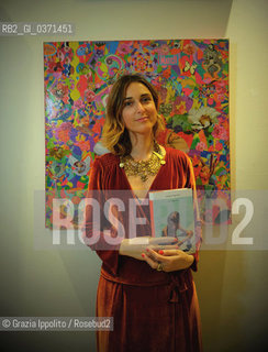 Chiara Barzini, writer author of Terremoto published by Mondadori at the presentation of the book at Mondadori-Duomo in Milan ©Grazia Ippolito/Rosebud2