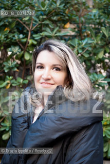 Anna Premoli, author of the best seller book Ti prego lasciati odiare published by  Newton Compton and numerous others, last Non ho tempo per amarti,pictured in Milan at Loggia dei Mercanti. ©Grazia Ippolito/Rosebud2