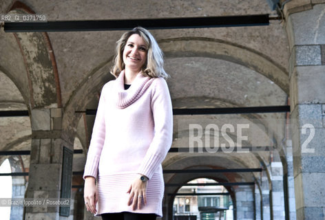 Anna Premoli, author of the best seller book Ti prego lasciati odiare published by  Newton Compton and numerous others, last Non ho tempo per amarti,pictured in Milan at Loggia dei Mercanti. ©Grazia Ippolito/Rosebud2