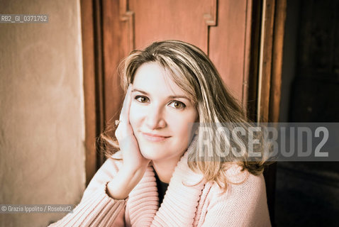 Anna Premoli, author of the best seller book Ti prego, lasciati odiare published by  Newton Compton and numerous others, last Non ho tempo per amarti,pictured in Milan at Loggia dei Mercanti. ©Grazia Ippolito/Rosebud2