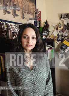 Rosella Postorino,italian writer author of Le assaggiatrici and others books such as La stanza di sopra ,   Il corpo docile  pictured in her house in Rome, 21-02-2018 ©Grazia Ippolito/Rosebud2