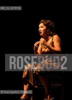 Arianna Scommegna, playing the monologue  La Molli, by Ulysse of J.Joyce at  La Barca in Milan 6-05-2018 ©Grazia Ippolito/Rosebud2