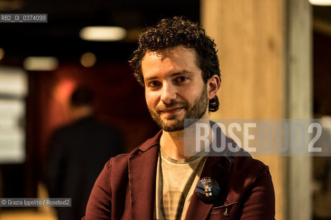 Alessandro Barbaglia,writer, second classed at Premio Khilgren-Opera Prima with La locanda dellultima solitudine, pictured at F.Parentis theater in Milam ,30-5-2018 ©Grazia Ippolito/Rosebud2