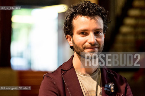 Alessandro Barbaglia,writer, second classed at Premio Khilgren-Opera Prima with La locanda dellultima solitudine, pictured at F.Parentis theater in Milam ,30-5-2018 ©Grazia Ippolito/Rosebud2