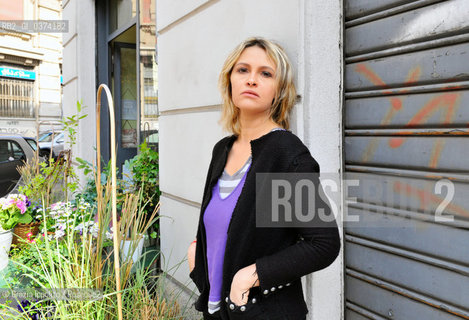 Violetta Bellocchio, author of numerous books such as Il corpo non dimentica  Mi chiamo Sara vuol dire principessa and La festa nera, pictured in Milan ©Grazia Ippolito/Rosebud2