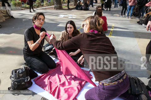 march 8-2019 women, feminist, in Oberdan square in Milan ©Grazia Ippolito/Rosebud2