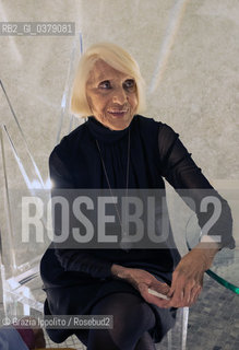 Marika Carniti Bollea, artist ,designer at the opening at Radio Monte Carlo in Milan of her exhibitions on 8-4-2019 ©Grazia Ippolito/Rosebud2