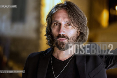 Cristiano Godano, singer and guitarist of Marlene Kuntz group, author of book Nuotando nellaria published by Nave di Teseo, at Scrittura festival in Campitello di Fassa, 4-08-2019 ©Grazia Ippolito/Rosebud2