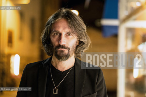 Cristiano Godano, singer and guitarist of Marlene Kuntz group, author of book Nuotando nellaria published by Nave di Teseo, at Scrittura festival in Campitello di Fassa, 4-08-2019 ©Grazia Ippolito/Rosebud2