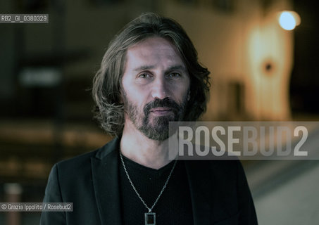 Cristiano Godano, singer and guitarist of Marlene Kuntz group, author of book Nuotando nellaria published by Nave di Teseo, at Scrittura festival in Campitello di Fassa, 4-08-2019 ©Grazia Ippolito/Rosebud2