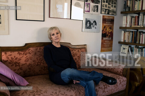 Lidia Ravera, italian writer and screenplayer, author of numerous books , first Porci con le ali, in 1976, Terzo tempo 2017, pictured in her house in Rome,on 27-2-2018 ©Grazia Ippolito/Rosebud2