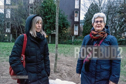 Milano piazza Segesta,11-12-2019 cerimonia per lapide e quercia piantumata in memoria di Giuseppe Pinelli , morto in seguito a una caduta dalla finestra della Questura di Milano, dove era stato portato perchè sospettato della strage di Piazza Fontana il 12-12-1969 ©Grazia Ippolito/Rosebud2