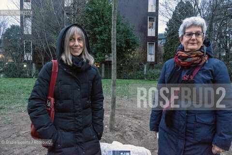 Milano piazza Segesta,11-12-2019 cerimonia per lapide e quercia piantumata in memoria di Giuseppe Pinelli , morto in seguito a una caduta dalla finestra della Questura di Milano, dove era stato portato perchè sospettato della strage di Piazza Fontana il 12-12-1969 ©Grazia Ippolito/Rosebud2