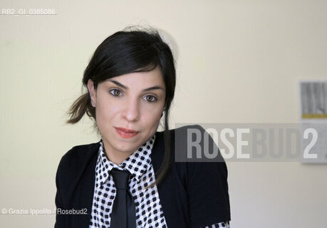 Antonella Lattanzi, writer in her house court in Rome.Antonella Lattanzi nel cortile della sua casa ,S.Lorenzo-Roma,18-10-2013 ©Grazia Ippolito/Rosebud2