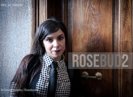 Antonella Lattanzi, writer in her house court in Rome.Antonella Lattanzi nel cortile della sua casa ,S.Lorenzo-Roma,18-10-2013 ©Grazia Ippolito/Rosebud2