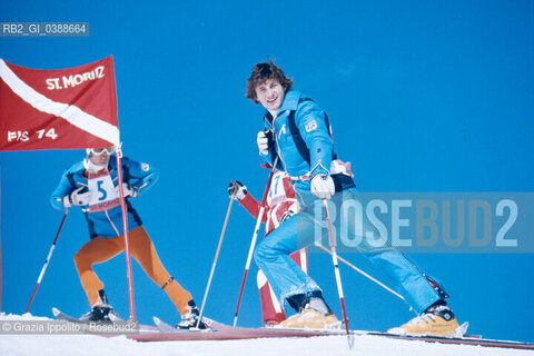 Franz Klammer before the slalom race at worldchampionship at St.Moritz in 1974 ©Grazia Ippolito/Rosebud2