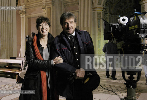 roma18-07-05. Il maresciallo Rocca 5.Regia Giorgio Capitani e Fabio Jephcott.Gigi Proietti e Veronica Pivetti. ©Assunta Servello/Rosebud2
