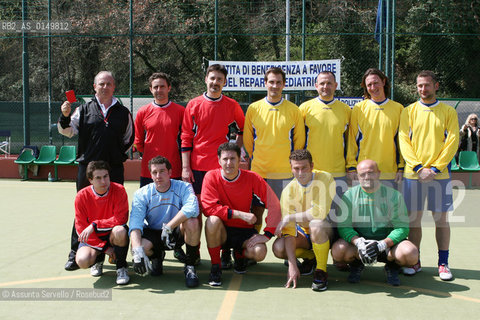 roma18-07-05. Il maresciallo Rocca 5.Regia Giorgio Capitani e Fabio Jephcott.Partita di calcio tra poliziotti e carabinieri. ©Assunta Servello/Rosebud2