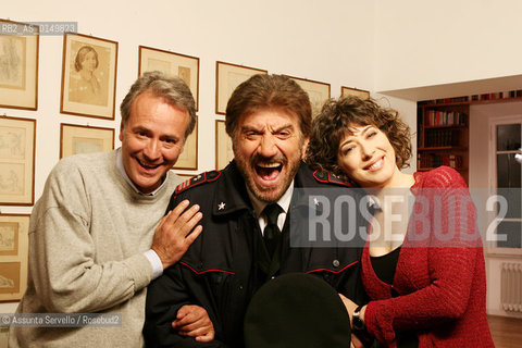 roma18-07-05. Il maresciallo Rocca 5.Regia Giorgio Capitani e Fabio Jephcott.Gigi Proietti -Veronica Pivetti e Corrado Tedeschi. ©Assunta Servello/Rosebud2