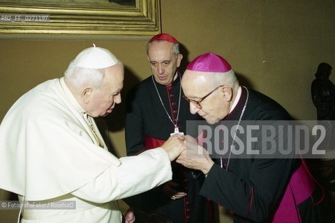 Papa Giovanni Paolo II e Cardinale Bergoglio ©FotografiaFelici/Rosebud2