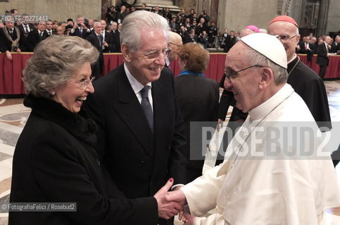 Mario Monti, Papa Bergoglio, Pope Francesco, Santo Padre Francesco ©FotografiaFelici/Rosebud2