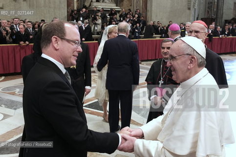 Alberto II di Monaco, Papa Bergoglio, Pope Francesco, Santo Padre Francesco ©FotografiaFelici/Rosebud2