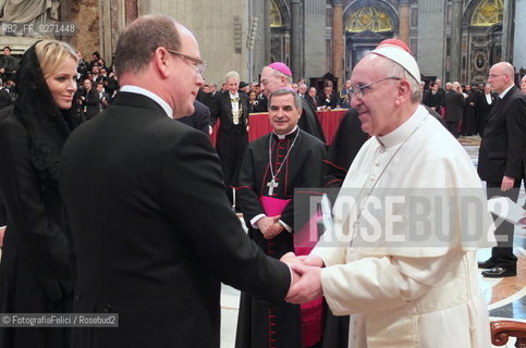 Alberto II di Monaco, Papa Bergoglio, Pope Francesco, Santo Padre Francesco ©FotografiaFelici/Rosebud2
