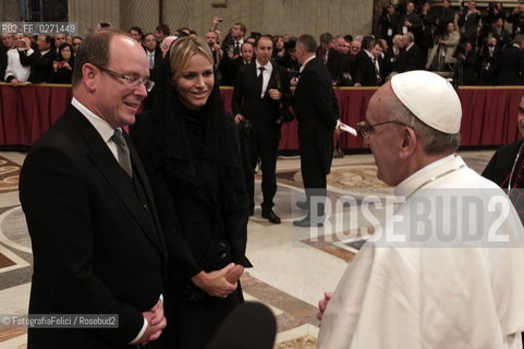 Alberto II di Monaco, Papa Bergoglio, Pope Francesco, Santo Padre Francesco ©FotografiaFelici/Rosebud2