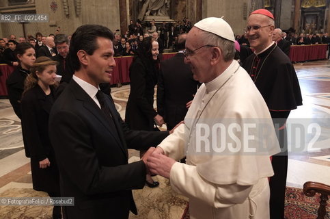 Enrique Peña Nieto, Papa Bergoglio, Pope Francesco, Presidente Messico, Santo Padre Francesco ©FotografiaFelici/Rosebud2