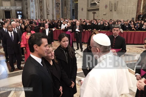 Enrique Peña Nieto, Papa Bergoglio, Pope Francesco, Presidente Messico, Santo Padre Francesco ©FotografiaFelici/Rosebud2