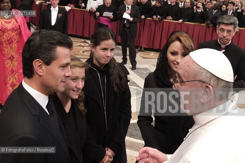 Enrique Peña Nieto, Papa Bergoglio, Pope Francesco, Presidente Messico, Santo Padre Francesco ©FotografiaFelici/Rosebud2