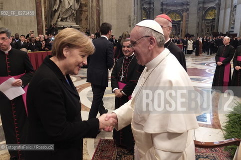 Angela Merkel, Cancelliere Federale di Germania, Papa Bergoglio, Pope Francesco, Santo Padre Francesco ©FotografiaFelici/Rosebud2