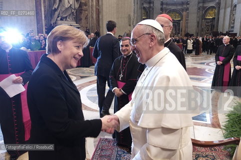 Angela Merkel, Cancelliere Federale di Germania, Papa Bergoglio, Pope Francesco, Santo Padre Francesco ©FotografiaFelici/Rosebud2