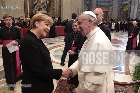 Angela Merkel, Cancelliere Federale di Germania, Papa Bergoglio, Pope Francesco, Santo Padre Francesco ©FotografiaFelici/Rosebud2