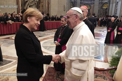 Angela Merkel, Cancelliere Federale di Germania, Papa Bergoglio, Pope Francesco, Santo Padre Francesco ©FotografiaFelici/Rosebud2
