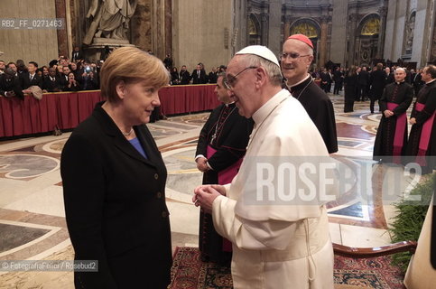Angela Merkel, Cancelliere Federale di Germania, Papa Bergoglio, Pope Francesco, Santo Padre Francesco ©FotografiaFelici/Rosebud2