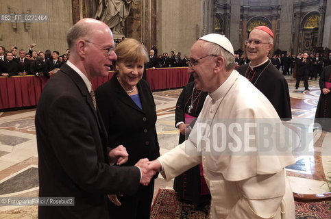 Angela Merkel, Cancelliere Federale di Germania, Papa Bergoglio, Pope Francesco, Santo Padre Francesco ©FotografiaFelici/Rosebud2