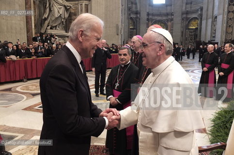 Joe Biden, Papa Bergoglio, Pope Francesco, Santo Padre Francesco, Vice Presidente degli Stati Uniti ©FotografiaFelici/Rosebud2