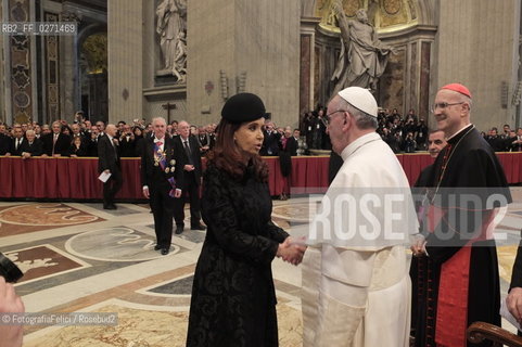 Cristina Fernández de Kirchner, Papa Bergoglio, Pope Francesco, Santo Padre Francesco ©FotografiaFelici/Rosebud2