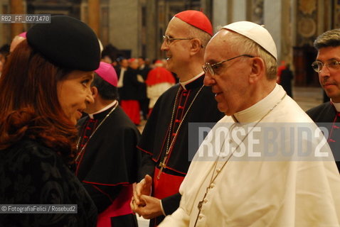 Cristina Fernández de Kirchner, Papa Bergoglio, Pope Francesco, Santo Padre Francesco ©FotografiaFelici/Rosebud2