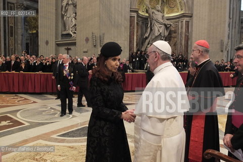 Cristina Fernández de Kirchner, Papa Bergoglio, Pope Francesco, Santo Padre Francesco ©FotografiaFelici/Rosebud2